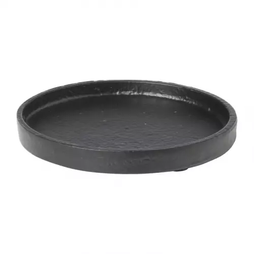 Plateau rond klein - zwart - ø10 cm