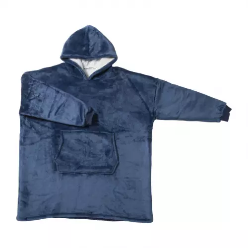 Oversized hoodie - blauw - one size