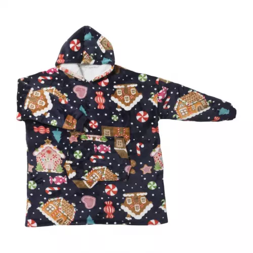 Oversized hoodie gingerbread - multikleur - one size