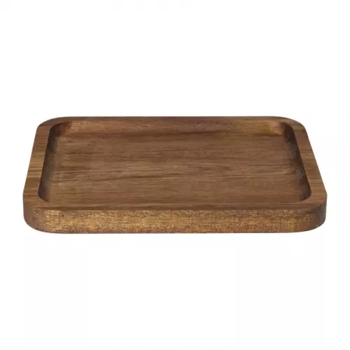 tray acacia klein - bruin - 14x18x1.5 cm