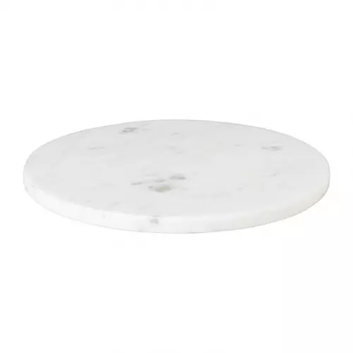 Borrelplank marmer rond - wit - ø28x1.5 cm