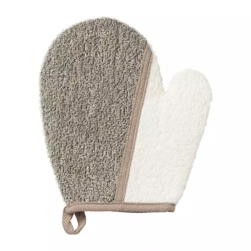 Scrub handschoen - naturel - 17.5x21 cm