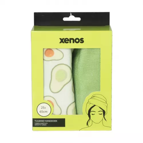 Handdoek tulband - avocado - set van 2