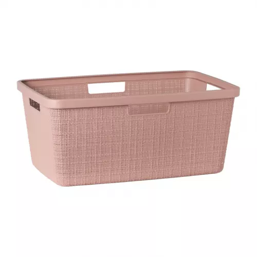 Curver jute wasmand - 46 liter - roze