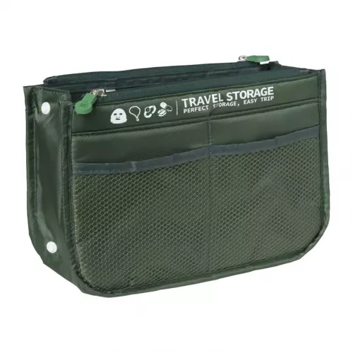 Koffer/tas organizer - groen - 26x9x17 cm