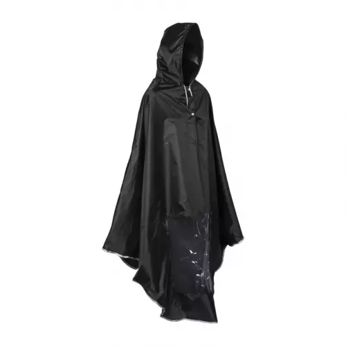 Fiets poncho - one size - zwart