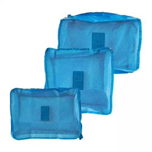 Packing cubes - blauw - set van 3