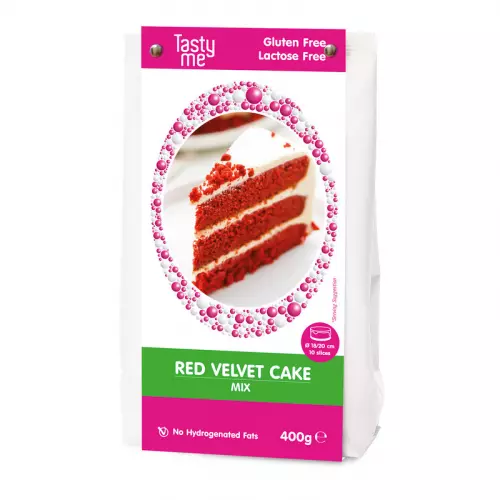 Tasty me red velvet cake - glutenvrij en lactosevrij - 400 gram