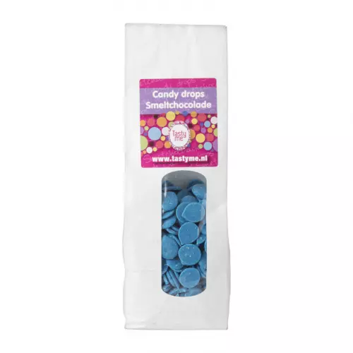 Tasty Me candy drops/smeltchocolade - blauw - 330 gram