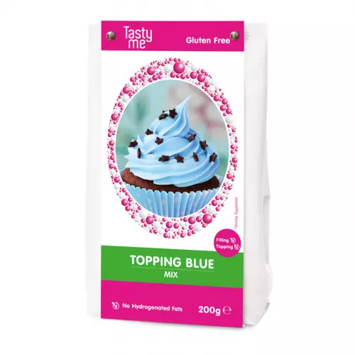 Tasty Me topping cream - blauw - 200 gram