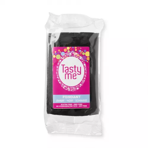 Tasty Me rolfondant - zwart - 500 gram