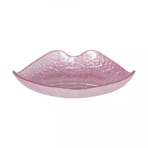 Schaaltje lippen - roze - 3.5x17x17 cm