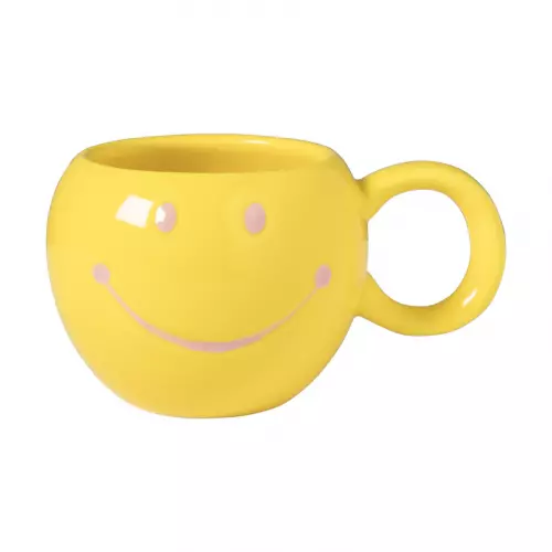 Smiley mok - geel - 150 ml