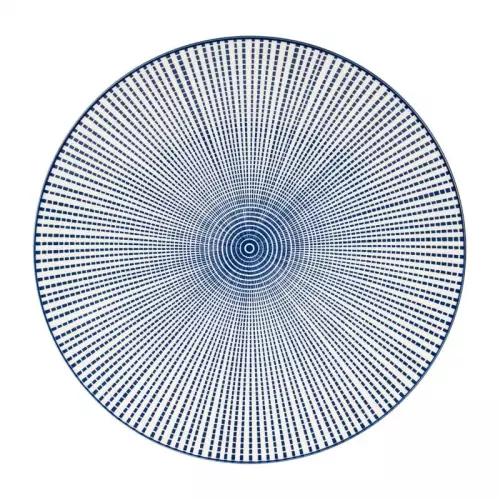 Dinerbord blue print - stripes - ⌀26 cm