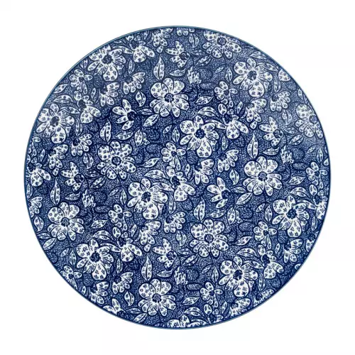 Dinerbord blue print - botanic - ⌀26 cm