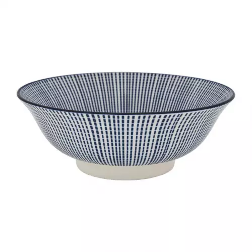 Schaal blue print - stripes - ⌀21 cm