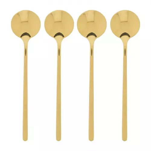 Theelepel goud - set van 4 - 13 cm