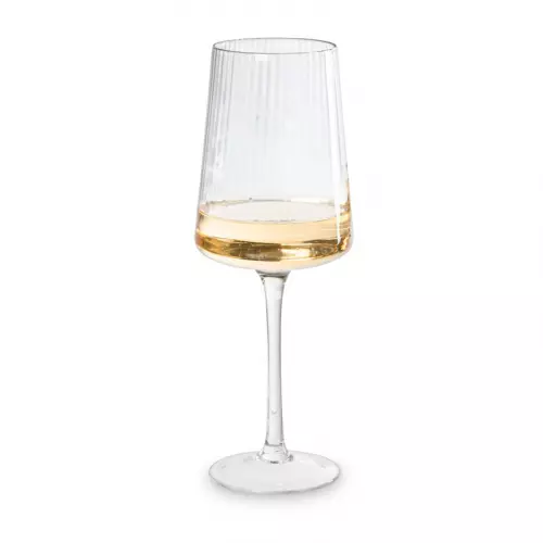 Wijnglas ribbel klein - glas - 300 ml