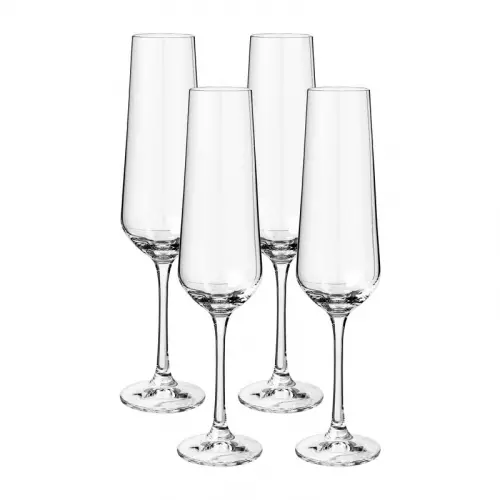 Champagne glazen kristal - 200 ml - set van 4