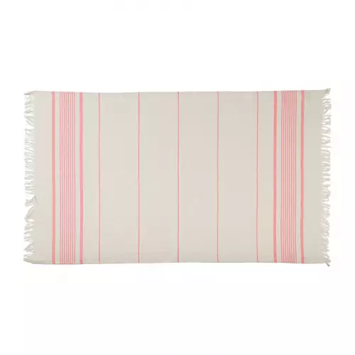 Hamamdoek Jenny - beige/roze - 90x150 cm