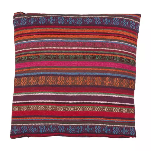 Sierkussen Mexican - rood/paars - 60x60 cm