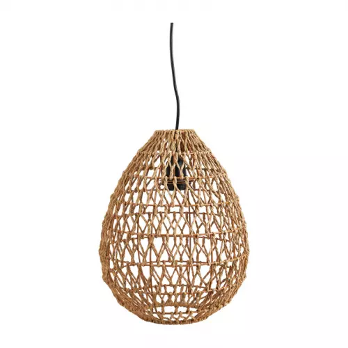 Hanglamp geweven geknoopt - naturel - Ø25x38 cm