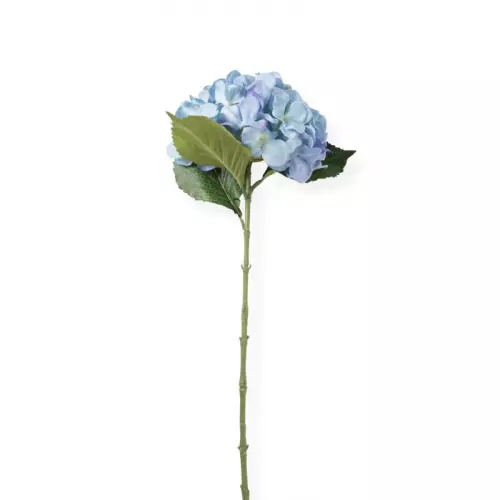 Kunstbloem hortensia - blauw - 63 cm