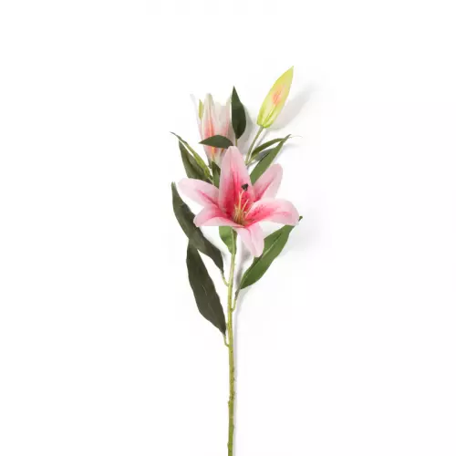 Kunstbloem lelie - roze - 91 cm