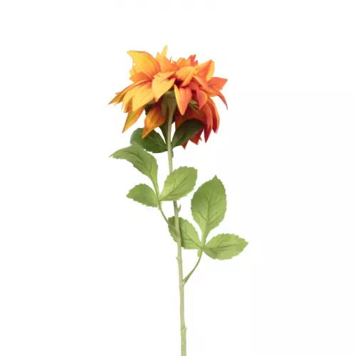 Kunstbloem dahlia - oranje - 75 cm