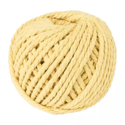 Macrame touw - okergeel - 40 meter