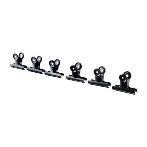 Clips voor wandrek - zwart - set van 6