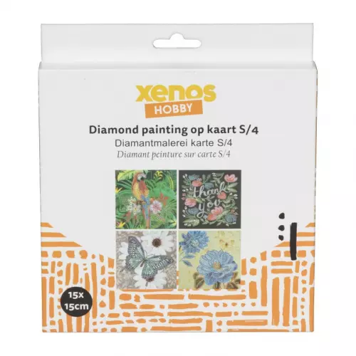 Diamond paint - kaarten - set van 4