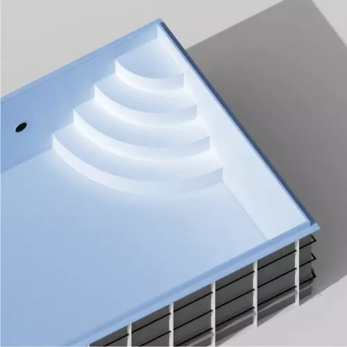 Polypropyleen zwembad met hoektrap - 5,00 x 3,00 x 1,50 m