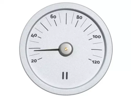 Rento aluminium thermometer rond - Zilver