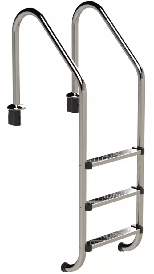 IDEAL Standaard RVS zwembadtrap 3 treden - AISI 304