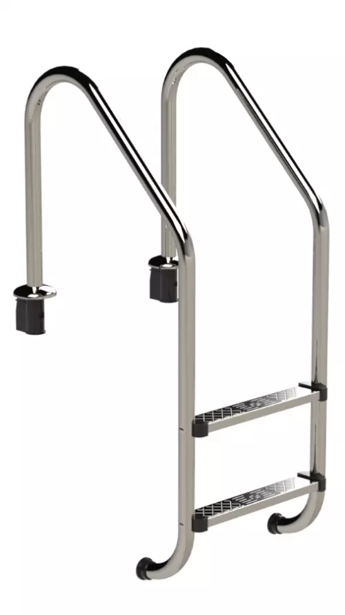 IDEAL Standaard RVS zwembadtrap 2 treden - AISI 304