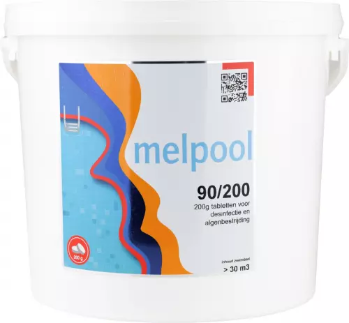 Zwembad chloor - Melpool grote chloortabletten 200g 5kg