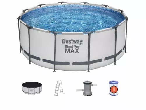 Bestway Steel Pro MAX zwembad - 366 x 122 cm - met filterpomp en accessoires