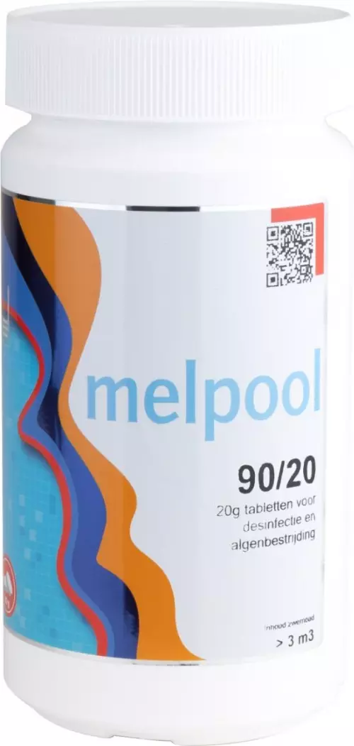 Zwembad chloor 20 grams 1 kg - Melpool kleine chloortabletten