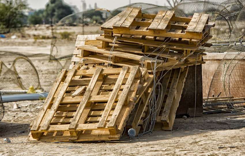 oude pallets die hergebruikt kunnen worden