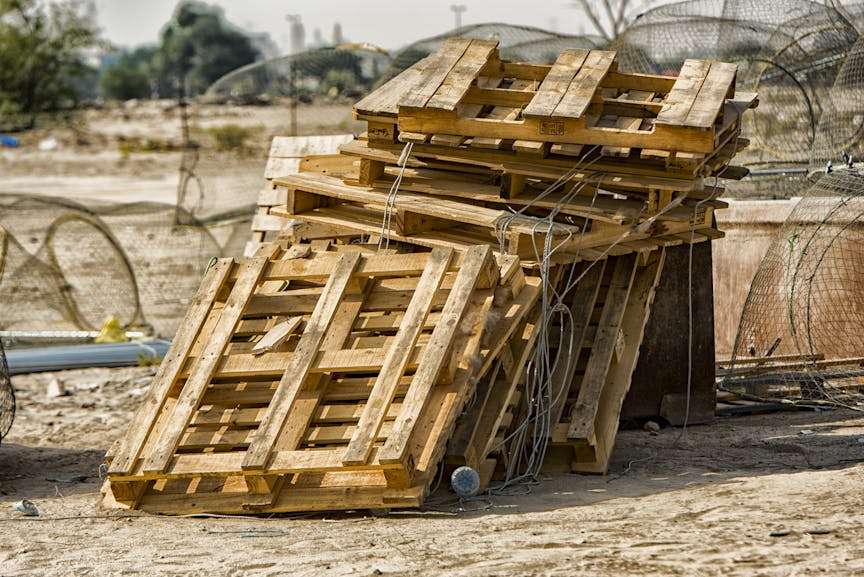 oude pallets die hergebruikt kunnen worden